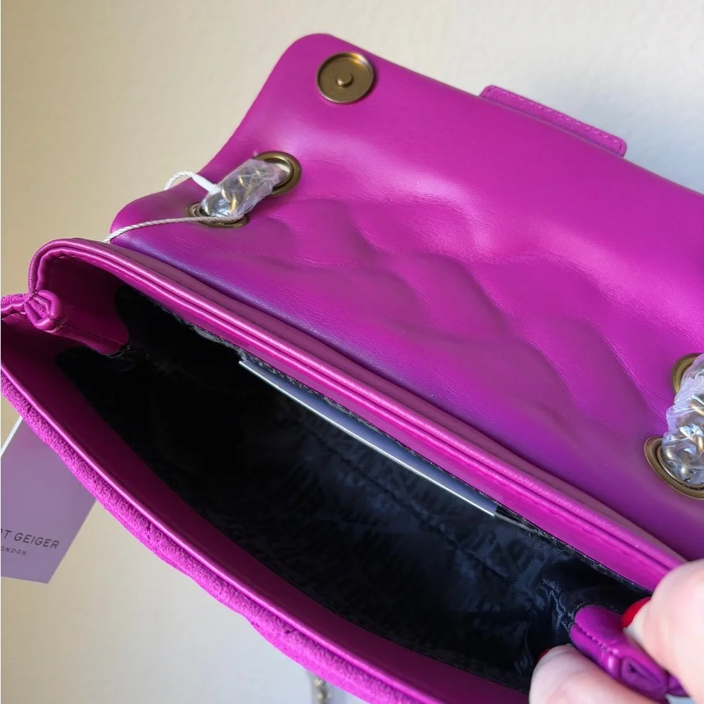 Kurt Geiger London mini Kensington pink leather bag